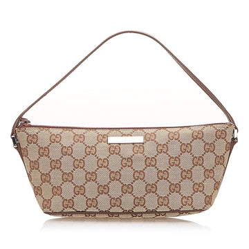 Gucci GG Canvas Boat Baguette Brown