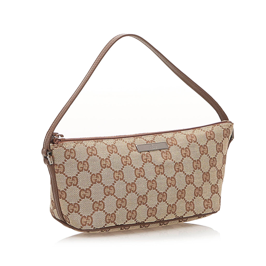 Gucci GG Canvas Boat Baguette Brown