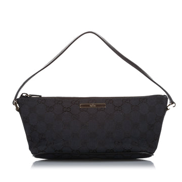 Gucci Gucci GG Canvas Boat Baguette Black