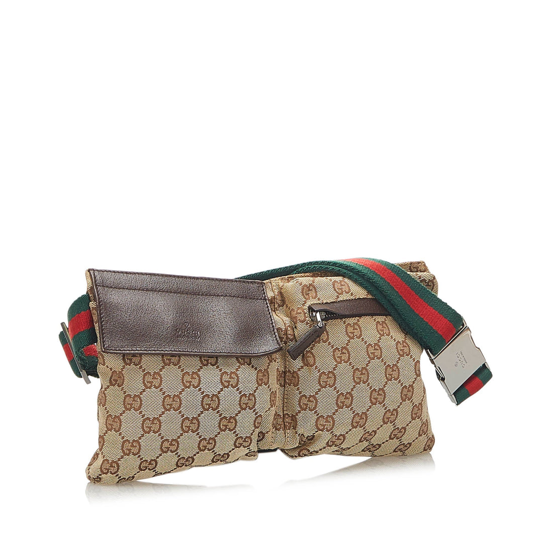 Gucci GG Canvas Web Belt Bag Brown