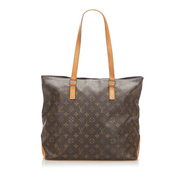 Louis-Vuitton Monogram Cabas Mezzo Brown