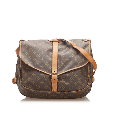 Louis-Vuitton Monogram Saumur 35 Brown