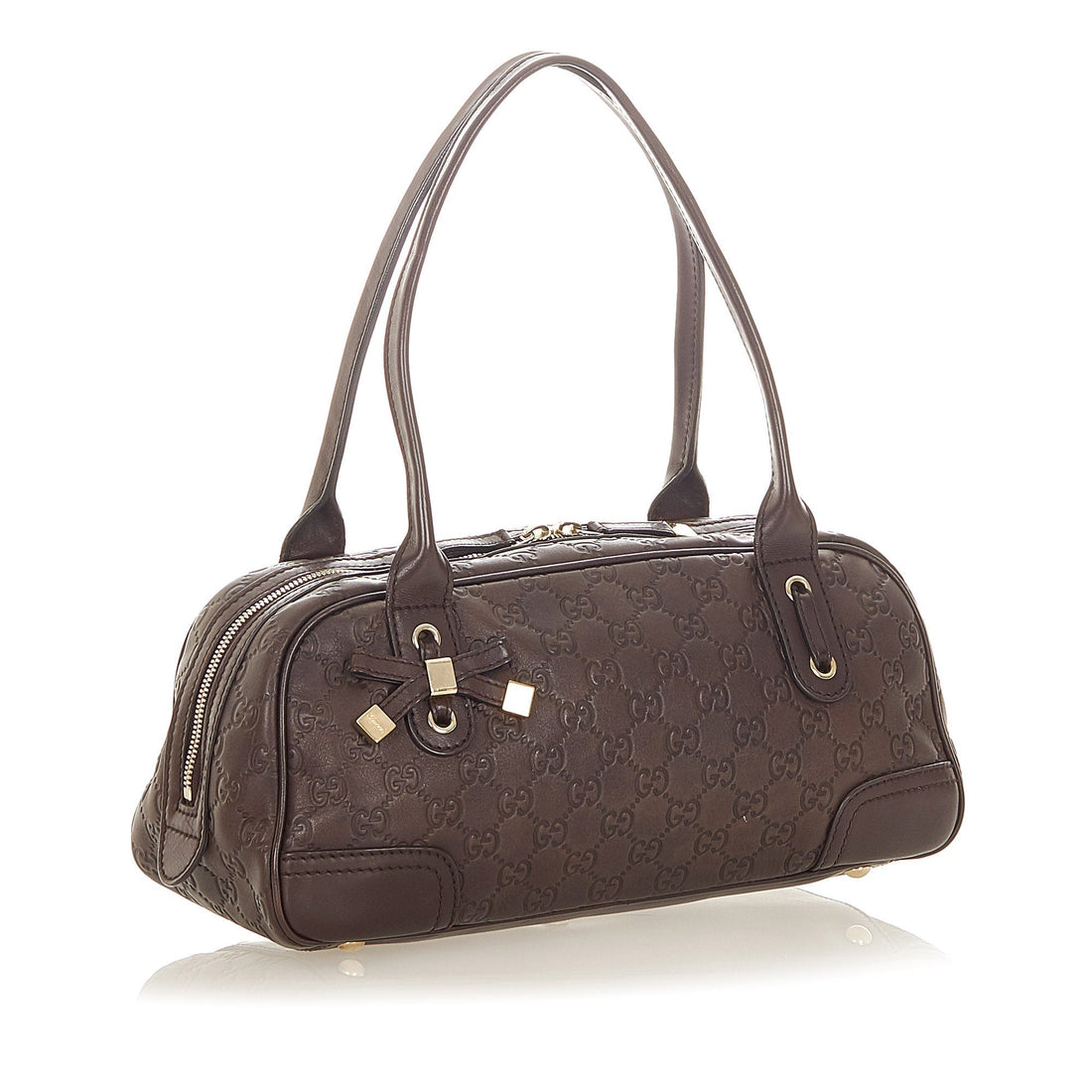 Gucci Gucci Guccissima Princy Leather Shoulder Bag Brown