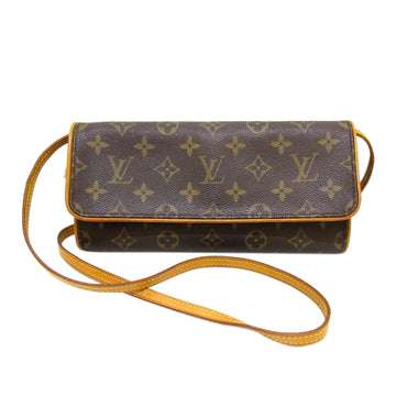Louis-Vuitton Monogram Pochette Twin GM Brown