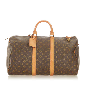 Louis-Vuitton Monogram Keepall 50 Brown