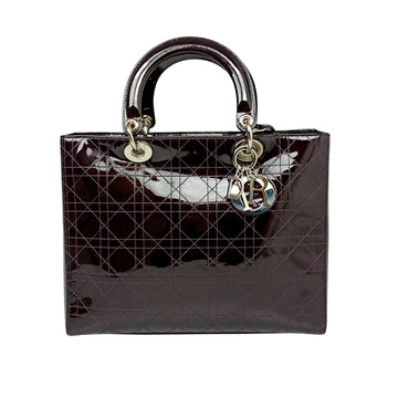 Cannage New 1:1 Repl Leather Lady Dior Satchel Brown