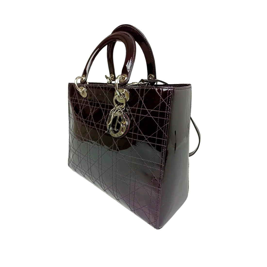 Cannage New 1:1 Repl Leather Lady Dior Satchel Brown