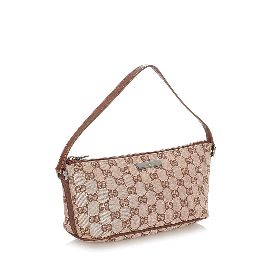 Gucci Gucci GG Canvas Boat Baguette Brown