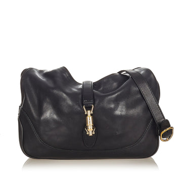 Gucci Gucci New Jackie Leather Crossbody Bag Black