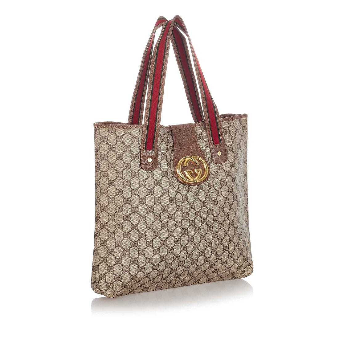 Gucci Gucci GG Supreme Tote Bag Brown