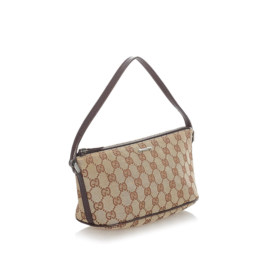 Gucci Gucci GG Canvas Boat Baguette Brown