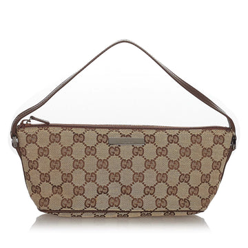 Gucci Gucci GG Canvas Boat Baguette Brown