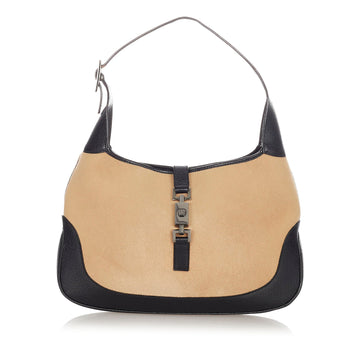 Gucci Gucci Jackie Suede Shoulder Bag Brown