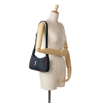 Yves Saint Laurent Le 5 a 7 Shoulder Bag Blue Nylon