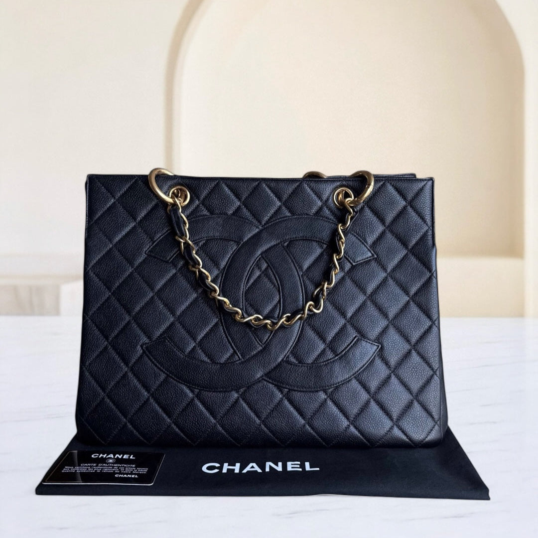 Chanel Timeless Tote - Togo/epsom/caviar/clemence/callfskin/cowhide/lambskin Quilted Grained CalBNkin Black Gold Hardware Series 4