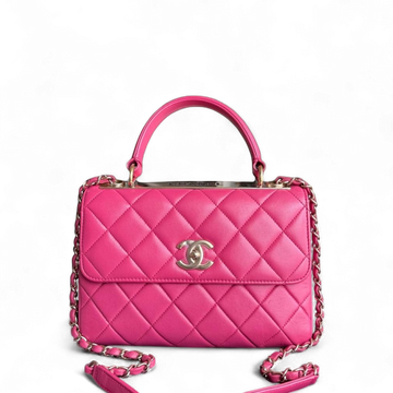 Chanel Trendy CC Small - Quilted Lambskin Hot Pink Gold Hardware Series 26
