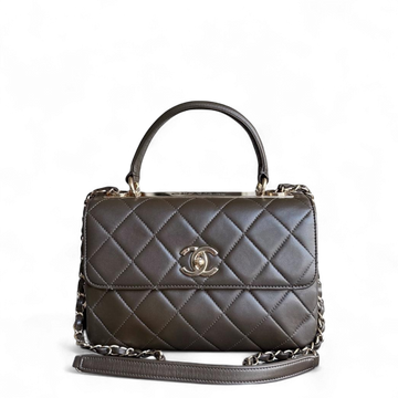 Chanel Trendy CC Small - Quilted Lambskin Brown Gold Hardware