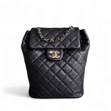 Chanel Urban Spirit Backpack- Togo/epsom/caviar/clemence/callfskin/cowhide/lambskin Black Gold Hardware Microchip