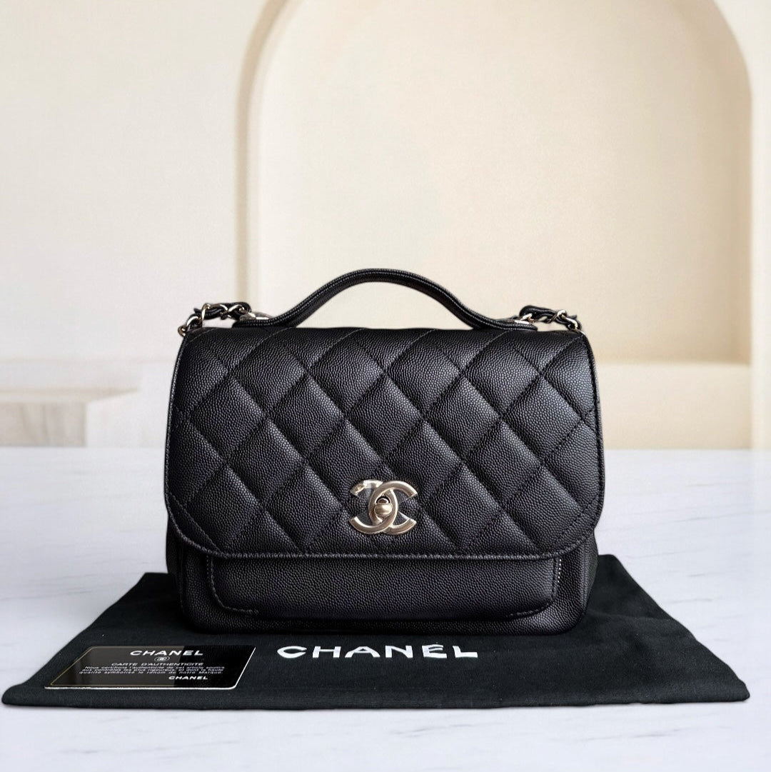 Chanel Business Affinity Medium - Togo/epsom/caviar/clemence/callfskin/cowhide/lambskin Quilted Grained ClaBNkin Black Gold Hardware