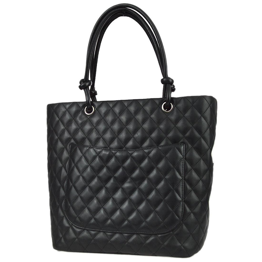 Chanel 2004-2005 Black Calfskin Cambon Ligne Handbag
