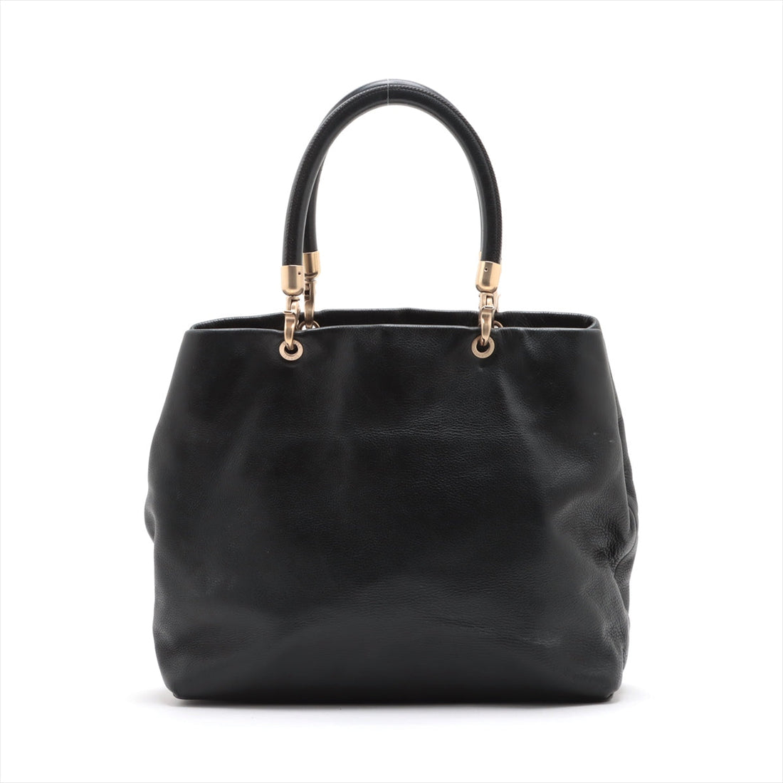 Top Quality Chanel Coco Caviar S Tote Bag Black Gold  8th