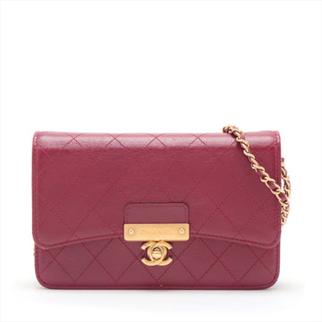 Chanel Mattress  Carf Chain Wallet Bordeaux Gold  26th