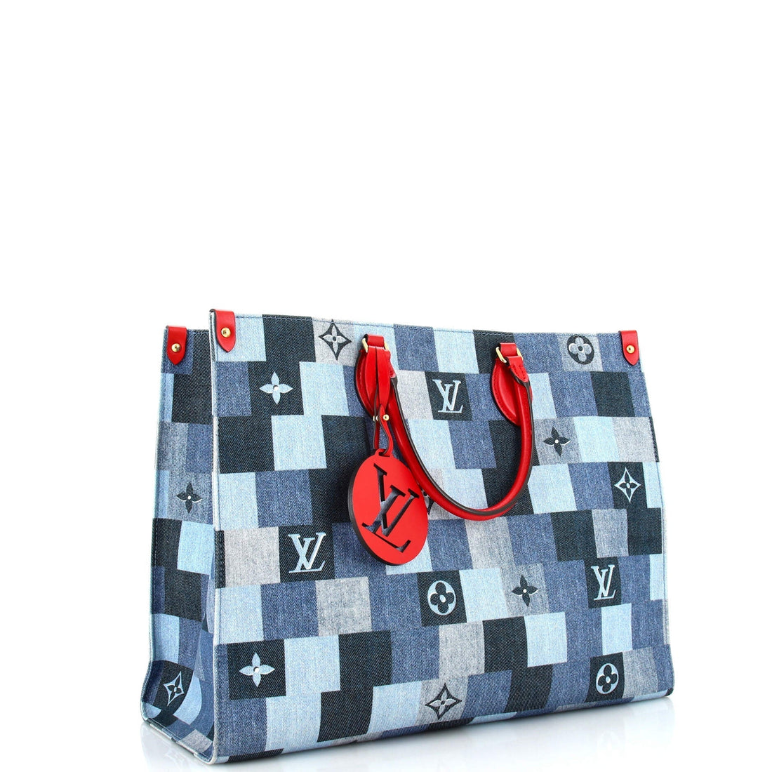 OnTheGo Tote Damier and Monogram Patchwork Denim GM