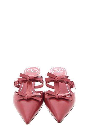 Valentino Red Leather Kitten Heels SZ 40
