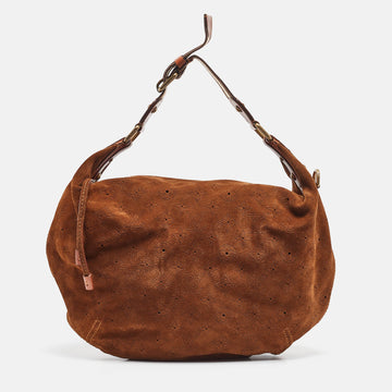 Louis Vuitton Brown Suede Onatah Gm Hobo