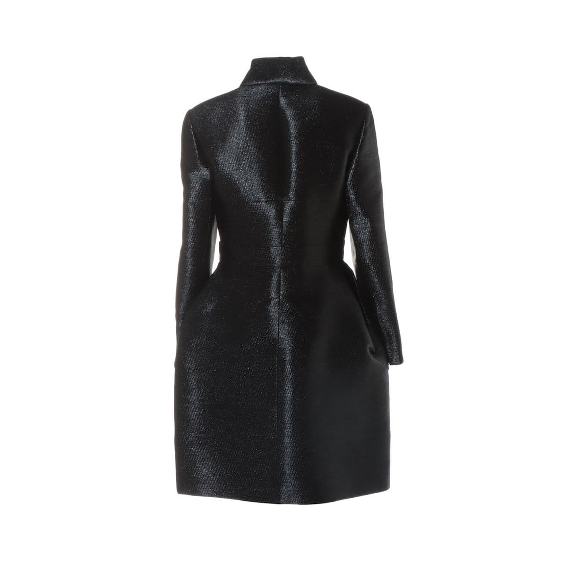 Chanel Coco 10AW Cotton x Nylon Coat 38  Black Zip Up P38667 Runw Lock 15AW