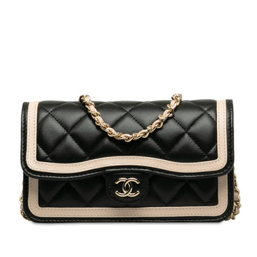 Chanel Flap Shoulder Bag in Lambskin Leather Quilted