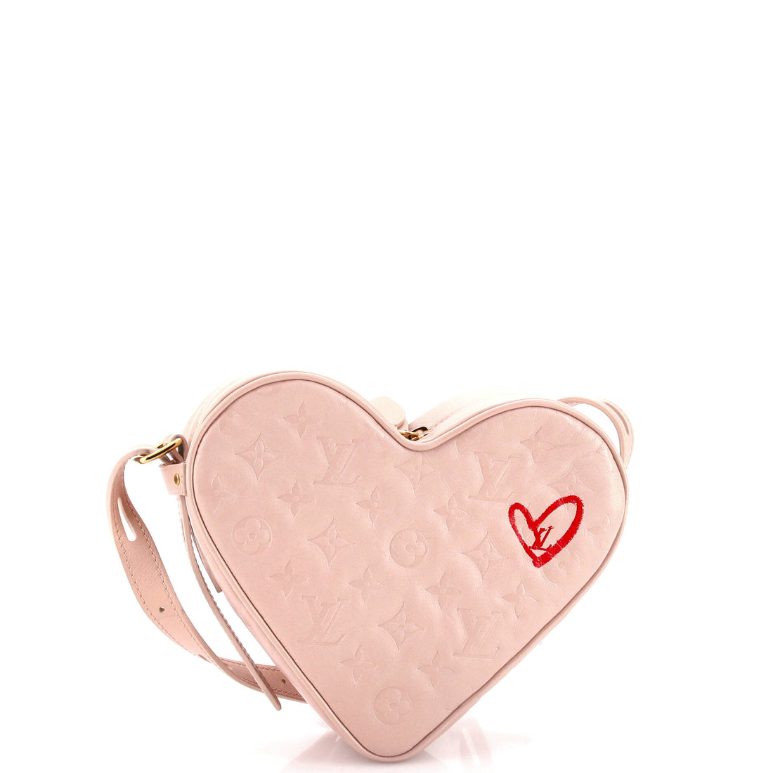 Coeur Handbag Limited Edition Fall in Love Monogram Embossed Lambskin