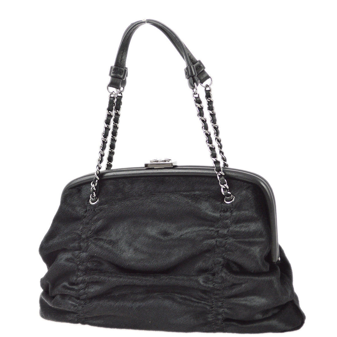 Chanel 1989-1991 Black Pony Hair Handbag