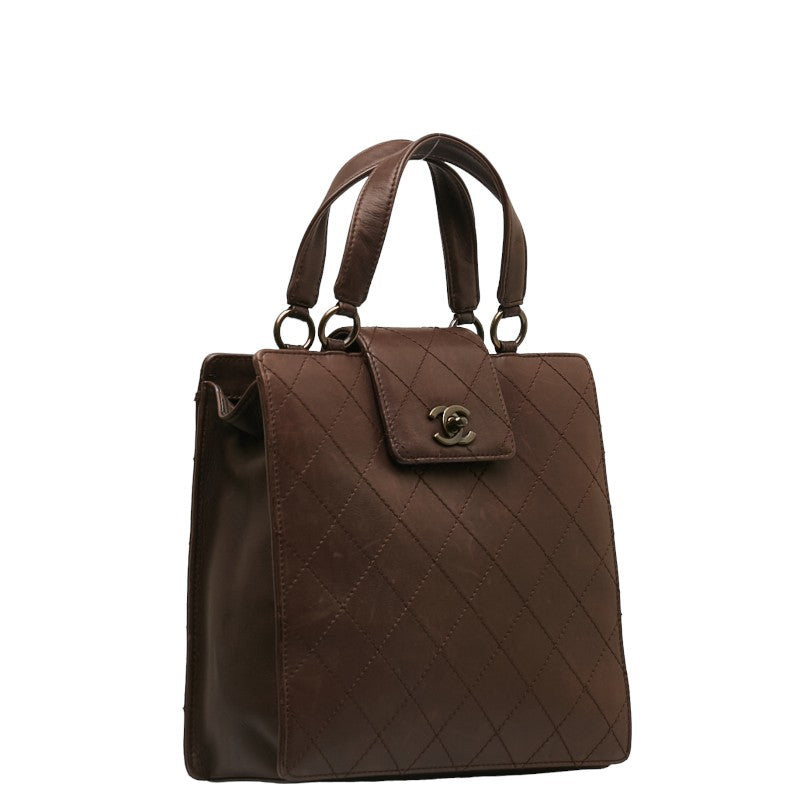 Chanel Coco Matrasse Handbag Brown Leather  Chanel