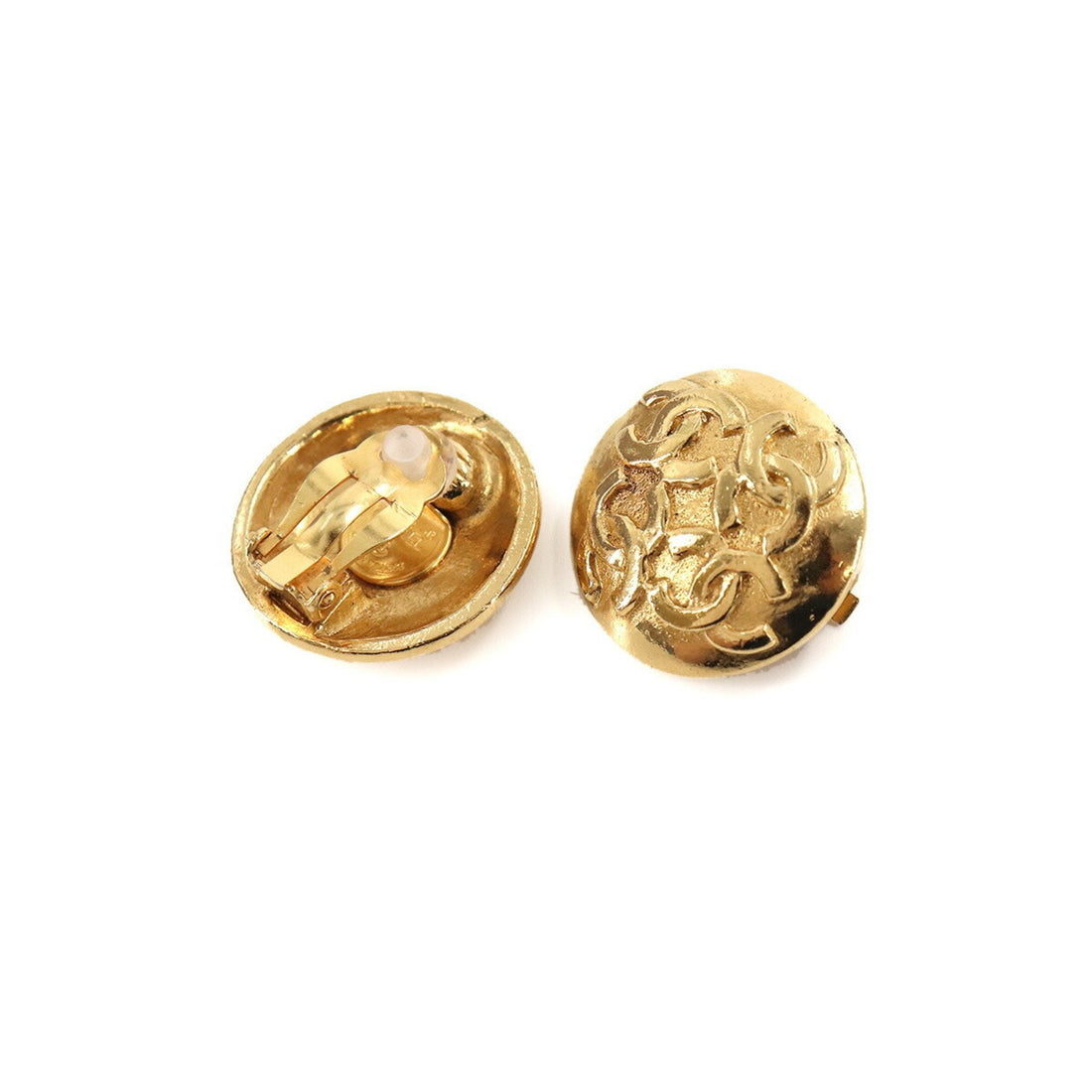 Chanel here mark round type earrings gold accessories   Earring