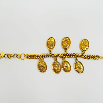 CHANEL  charm coco mark bracelet gold medal coin crown