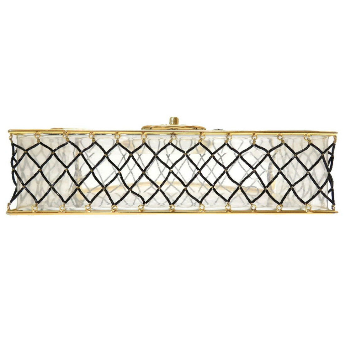 Chanel matelasse beads gold shoulder bag coco mark turnlock black