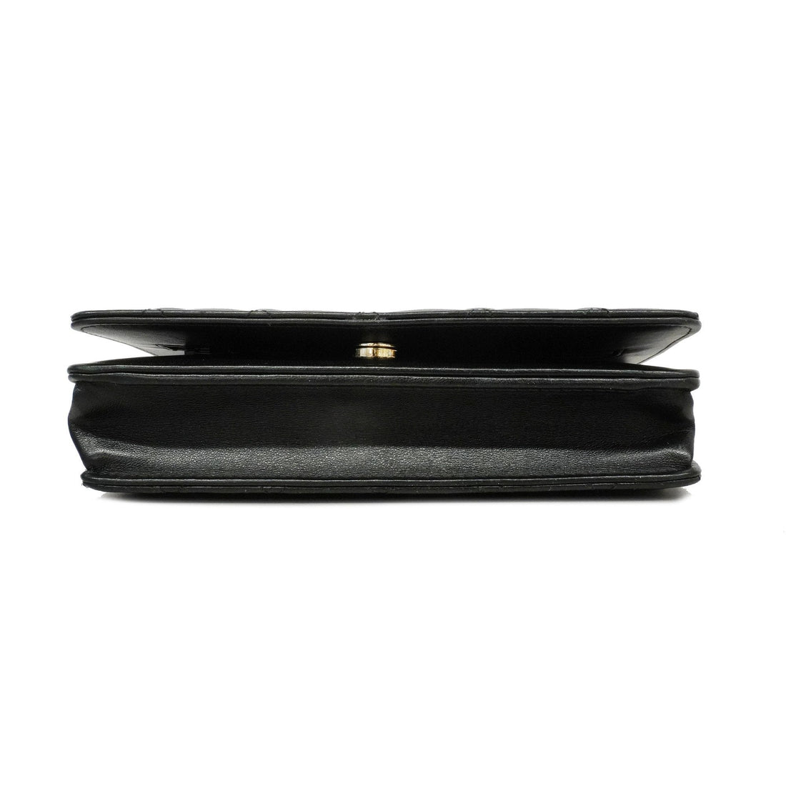 Chanel Matelasse Chain Wallet Icon Gold Hardware Women's Lambskin Chain/Shoulder Wallet Black