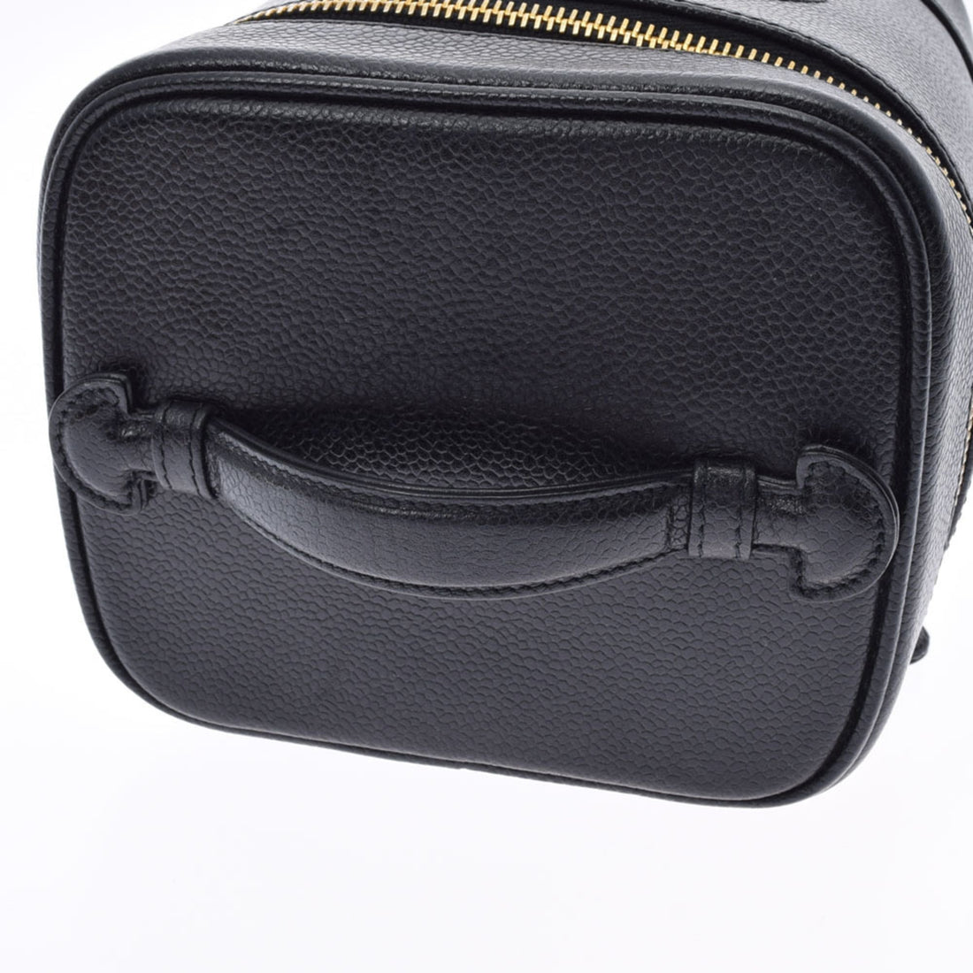 Chanel Vanity Black Ladies Caviar Skin Handbag