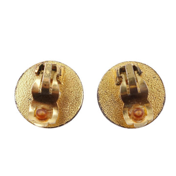 Chanel Earrings 96A Cocomark Women's Black/Gold
