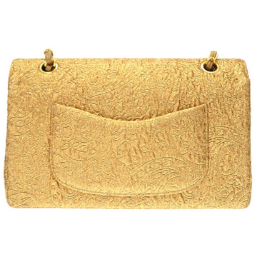 Chanel Nishijin Woven Double Flap Satin Leather Gold Chain Shoulder Bag Cocomark Turnlock