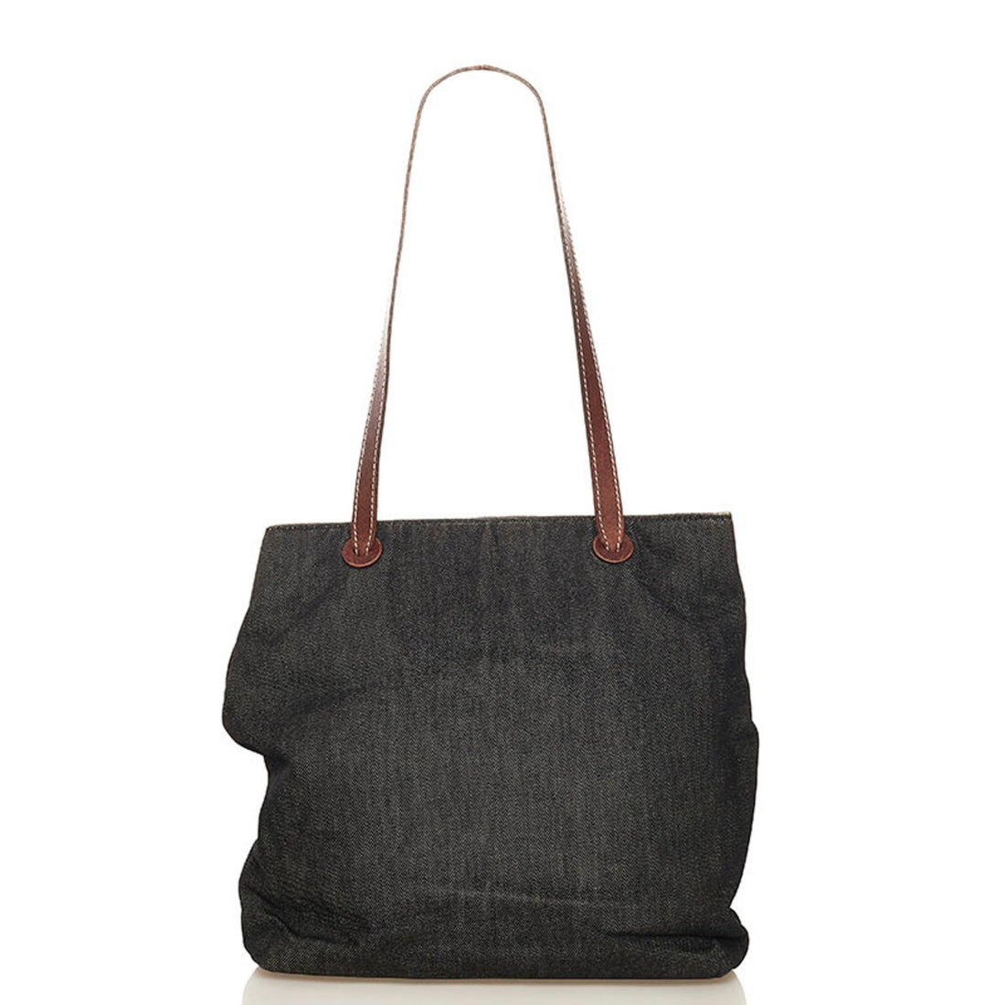 Chanel here mark shoulder bag tote black brown leather ladies CHANEL