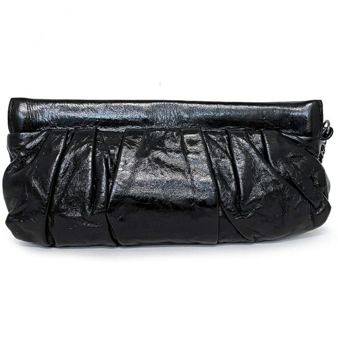 Gucci Mini Clutch Bag Black Silver Histeria 226248 Chain New 1:1 Rep Leather GUCCI Pouch Handbag Enamel Ladies