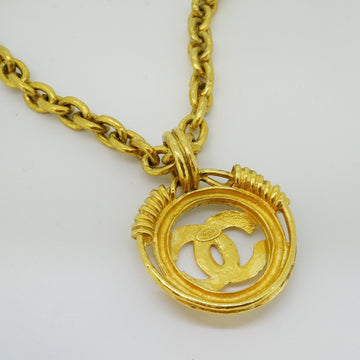 Chanel Necklace  Coco Mark 5 Consecutive GP Plated Gold Color Gold