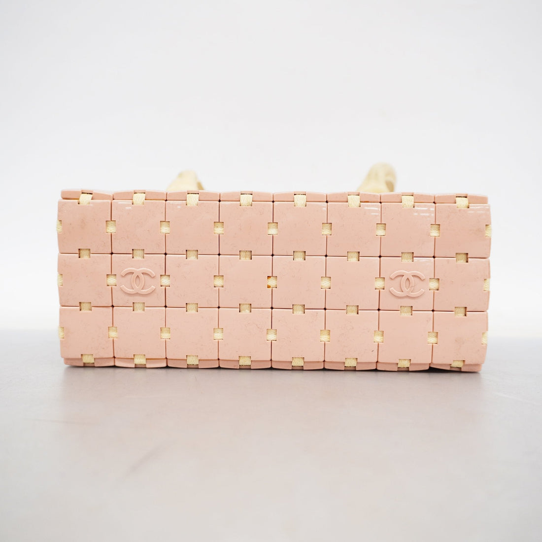 Chanel Puzzle Bag Plastic,Leather Handbag Pink