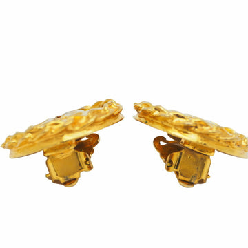 CHANEL  Round Mademoiselle Earrings Chain Around Gold