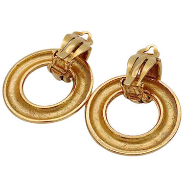 Chanel Earrings Women's Circle Round Gold