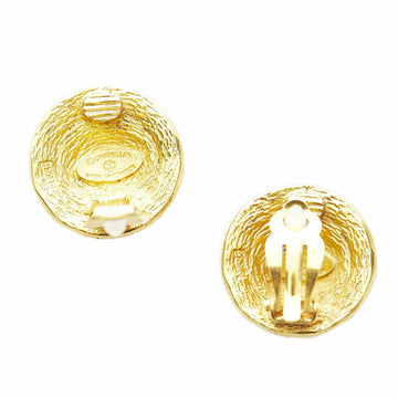 Chanel coco mark earrings gold plating ladies