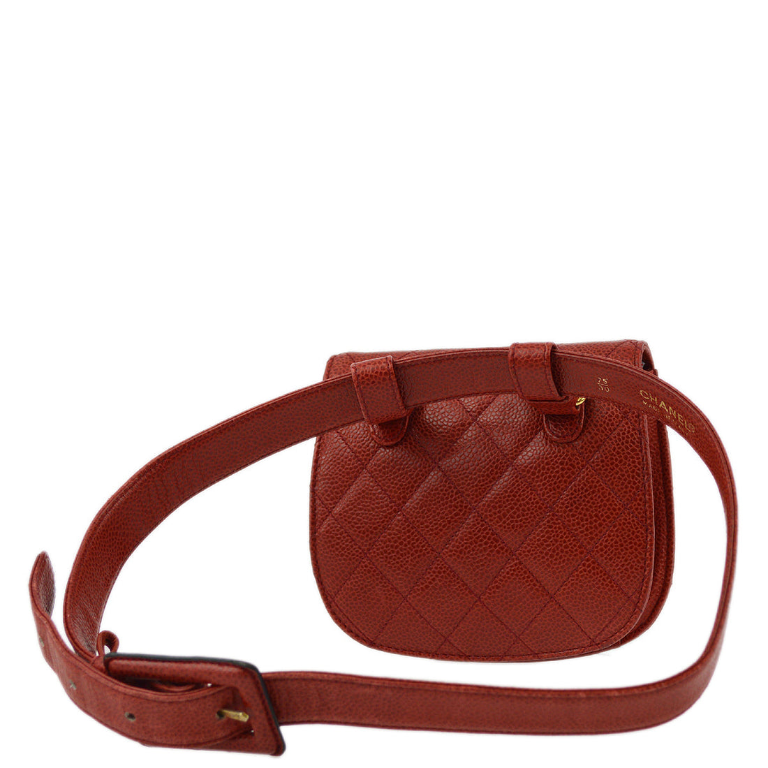 Chanel Red Caviar Waist Bum Bag #75/30