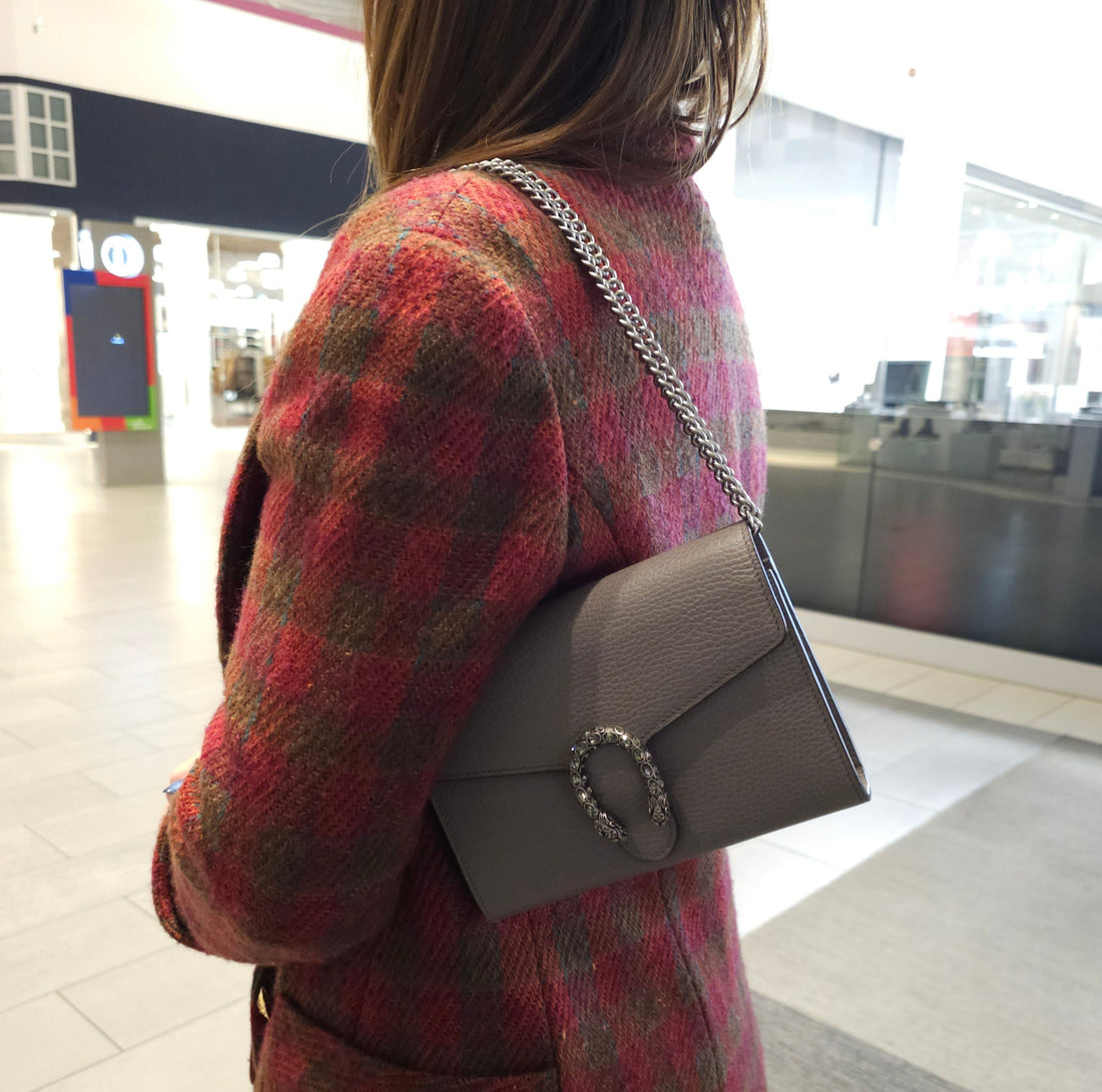 Gucci Grey Dionysus Leather Bag TWS